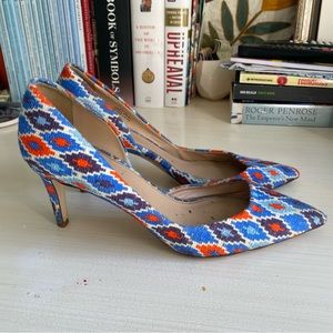 J. Crew Pointed Toe Geometric Heels